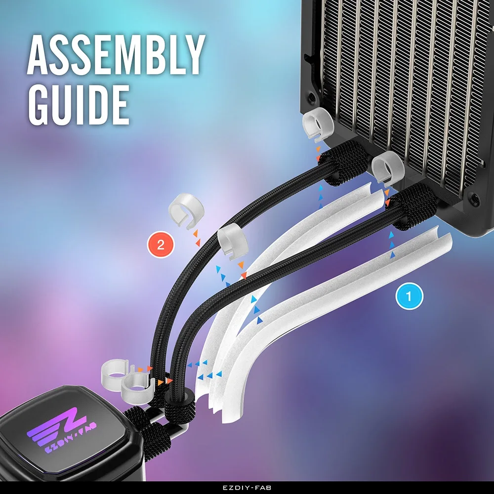 EZDIY ARGB Световая полоса для – обзор и цена Aio Liquid Cooler